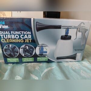 Dual Function Turbo Car Cleaning Jet - Black and White